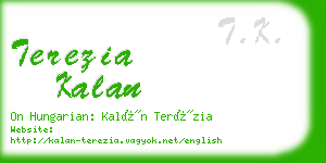 terezia kalan business card